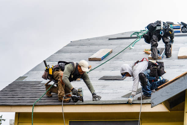 Professional Gutter Installation technician working in Tonganoxie, KS